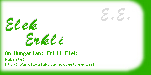 elek erkli business card